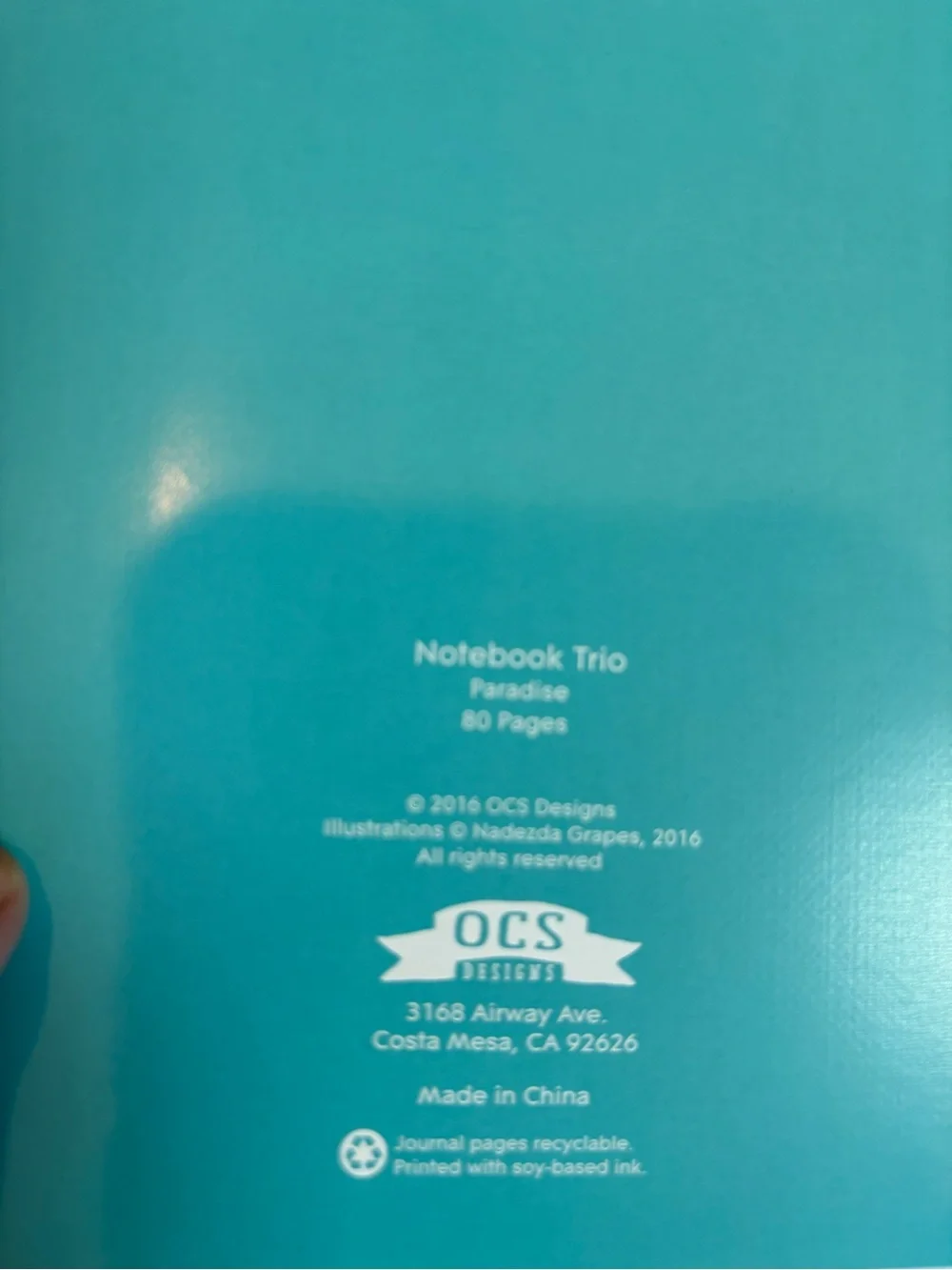 NEW Set of 6 Tropical Paradise Lined Notebooks Journals OCS Designs